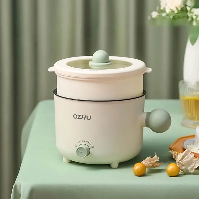 NỒI LẨU MINI ĐIỆN ĐA NĂNG KÈM HẤP, RÁN,CHIÊN kèm xửng hấp 4