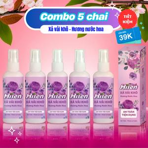 [Combo 5 chai Tiết kiệm] Xả vải khô Hisen - Hương nước hoa tươi mát - 5 x 100ml - An toàn tiện dụng - Xịt 1 lần thơm cả cồn giải nghiệp Làm Sạch