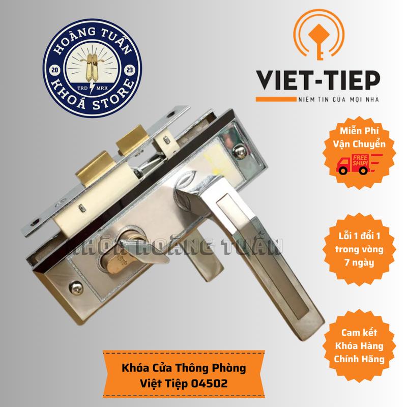 KHÓA CỬA THÔNG PHÒNG VIỆT TIỆP 502 , KHÓA LẮP ĐƯỢC VỚI CỬA GỖ, CỬA SẮT , CỬA THÉP VÂN GỖ, HÀNG KHÓA VIỆT TIỆP CHÍNH HÃNG.