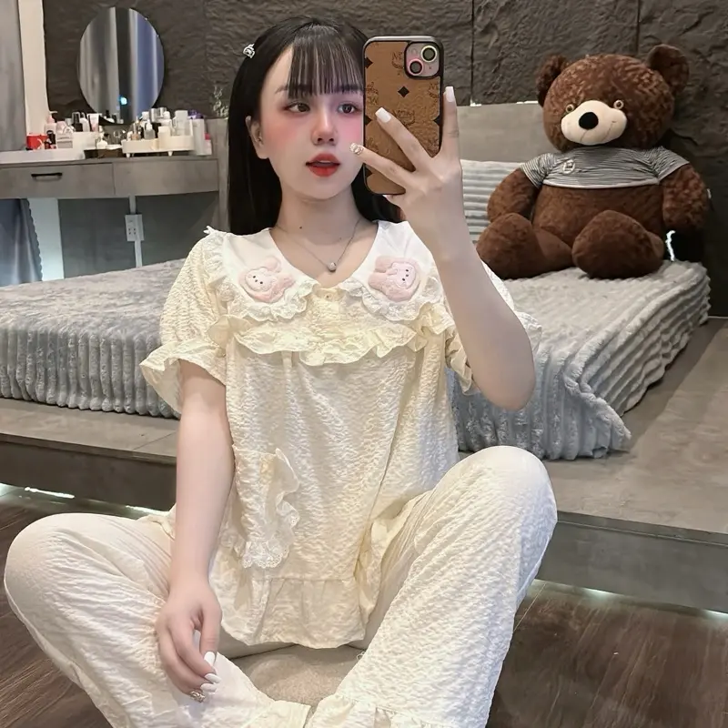 Bộ đũi tay ngắn nhà cao cấp (freesize 40-55kg)