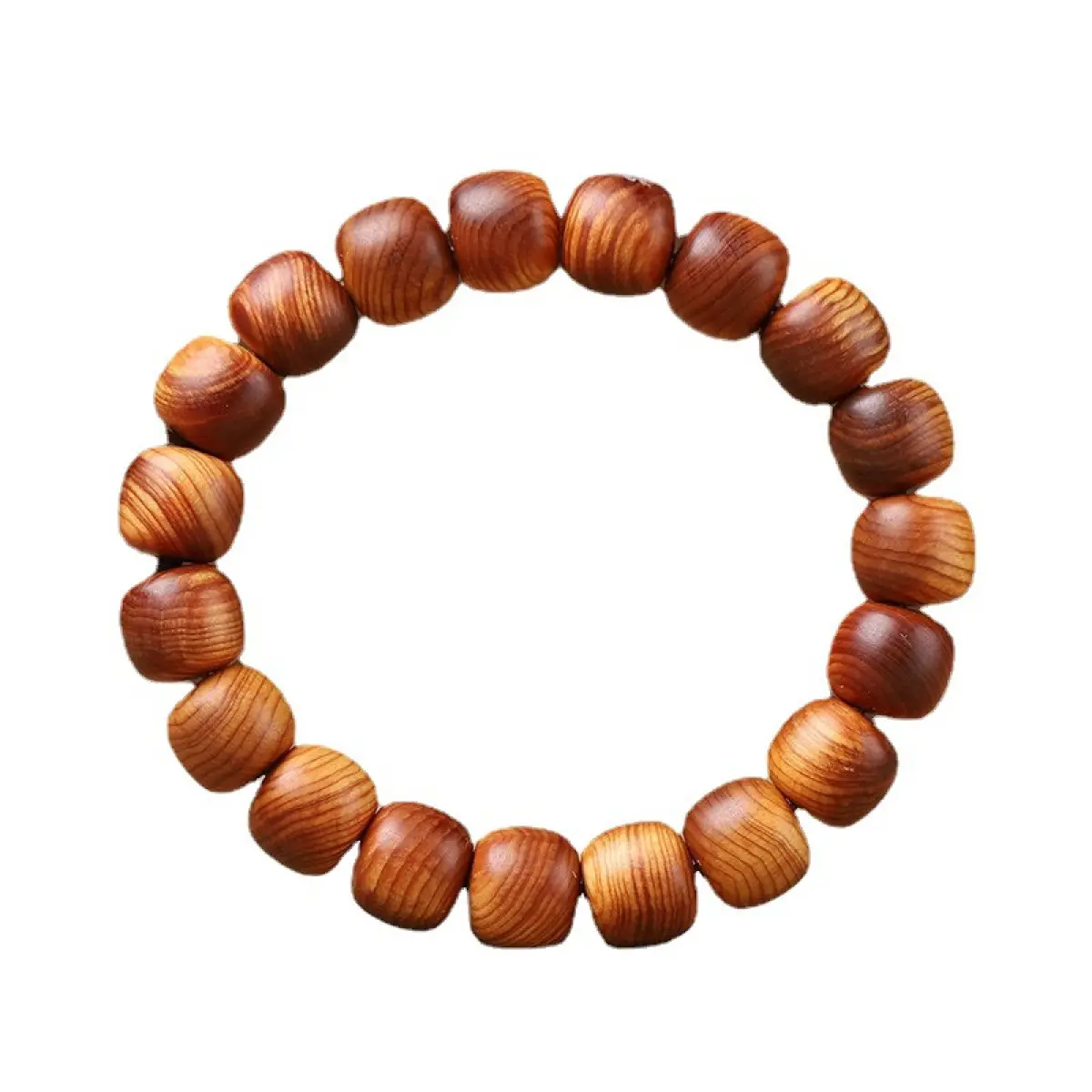 Taihang Chenhua Arborvitae Bracelets Old-Styled Bead 1.0 X1.1 Highly Oily Buddha Beads Submerged 19 Pieces Single Circle Bead Bracelet