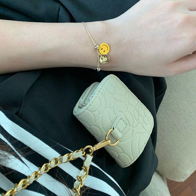 Product Introduction of Vòng Tay Dây Rút Mặt Cười, Hai Lớp, Dành Cho Phụ Nữ, Thiết Kế Độc Đáo Phong Cách Ins Mùa Hè, Đơn Giản, Vòng Tay Bạn Thân, Thích Hợp Cho Học Sinh Và Cặp Đôi, Đồ Trang Sức Tay 4