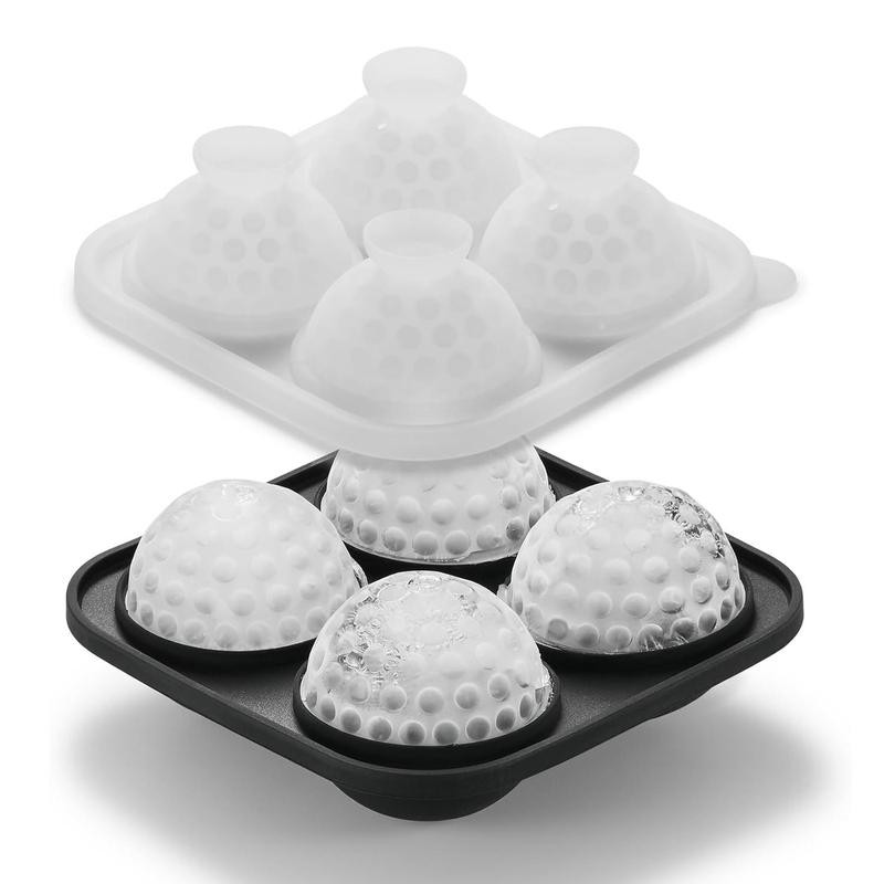 3D Ball Shaped Silicone Ice Cube Mold with Funnel, 1 Count Ice Cube Maker, Bar Accessories for Cocktail & Bourbon Drinks, Ideal Kitchenware Gift for Men & Whiskey Lovers 8