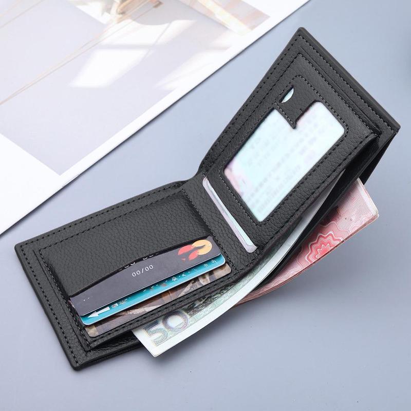 Product Introduction of Men's PU Leather Wallet Short Wallet Large-Capacity Card Holder Ultra-Thin Wallet Coin Purse 28