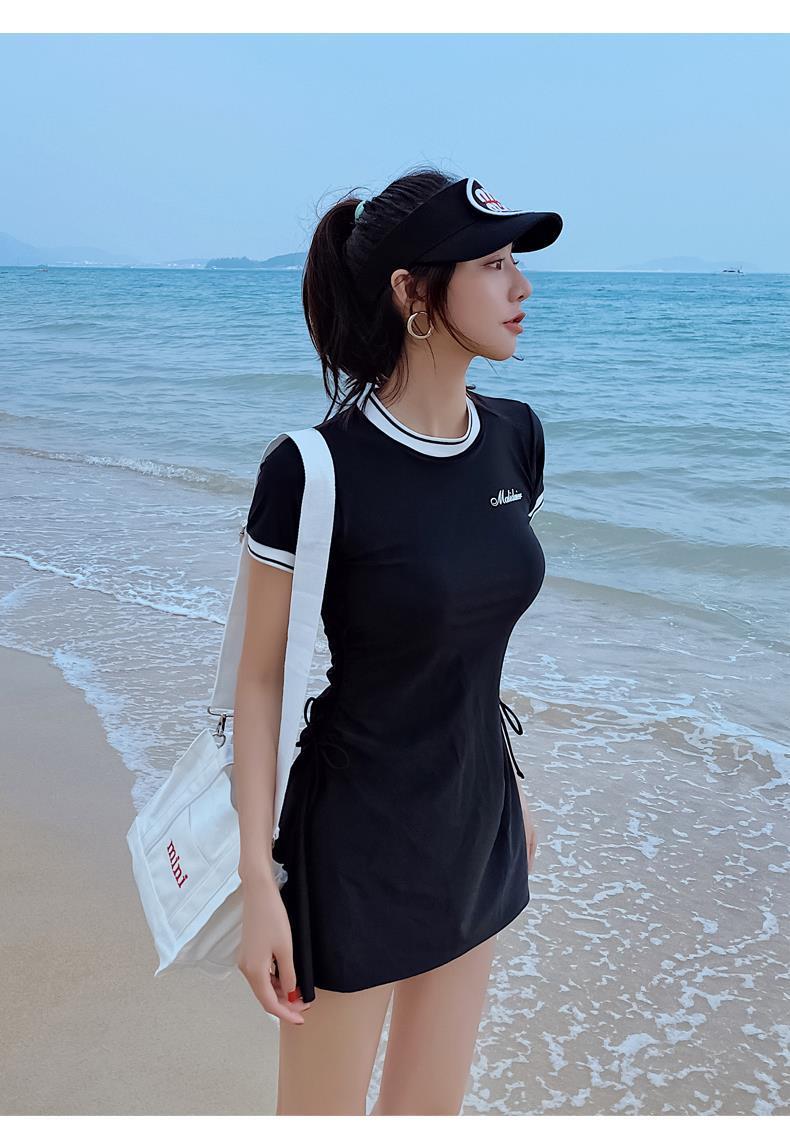 Product Introduction of Swimsuit Women's Hot Spring Belly Covering Slim South Korea Ins Super Fairy Conservative Student Split Sports 2021 New Two-Piece Suit 8