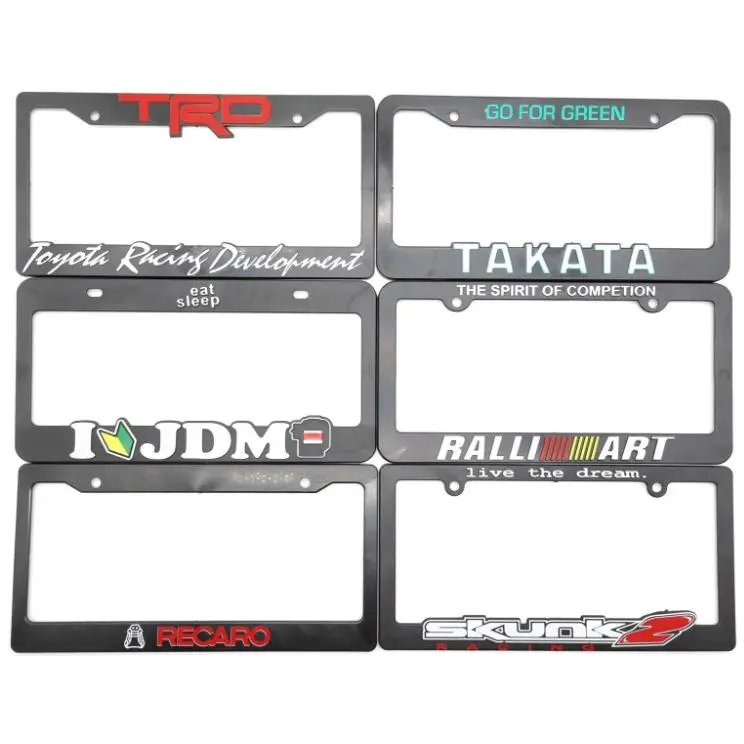 COD FREE Shipping Car License Plate Frame TRD/SKUNK2 For Car Exterior, Plate Number Frame, plastics Look Decorate license plate frame