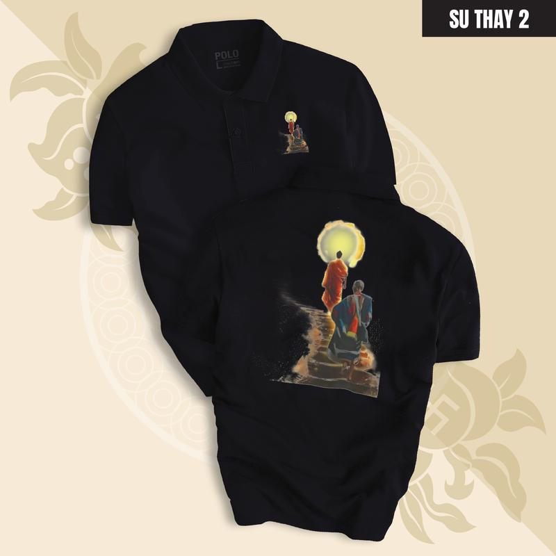 Áo Polo Unisex Thầy Thích Minh Tuệ, áo polo tịnh tâm, chất cá sấu cao cấp, mềm mịn- FREESHIP EXTRA Menswear