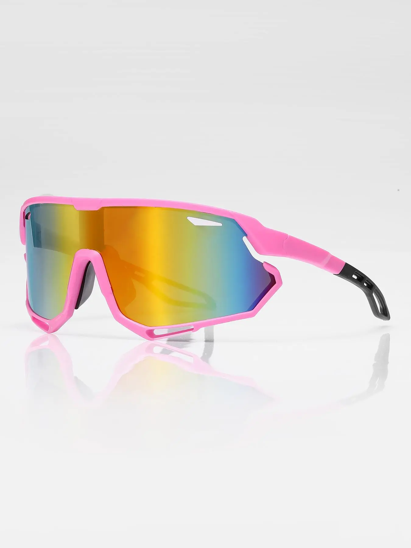Ombre Lens Large Frame Sunglasses, 1 Pair Lightweight Sports Sunglasses, Outdoor Sports Eyewear for Cycling Golf Fishing