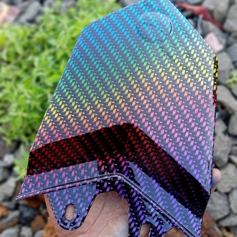 SAMBUNGAN BODY COVER TAIL PET TOP ATAS BELAKANG VIXION NEW NVL NVA KARBON pelangi 3