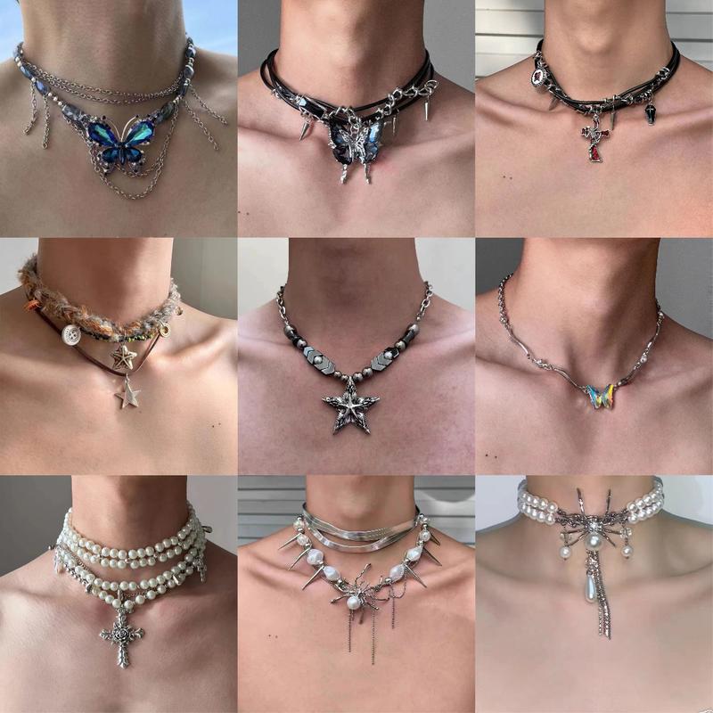 Product Introduction of Vòng Cổ Choker, Phong Cách Đường Phố Punk, Dành Cho Nam Giới, Dây Chuyền Xương Đòn Cao Cấp, Đồ Trang Trí Y2g Văn Hóa Phụ, Ngọt Ngào Và Ngầu, Cổ Áo Hoa Jewelry trang  sức  titan  cao  cấp  hàng  hiệu 0