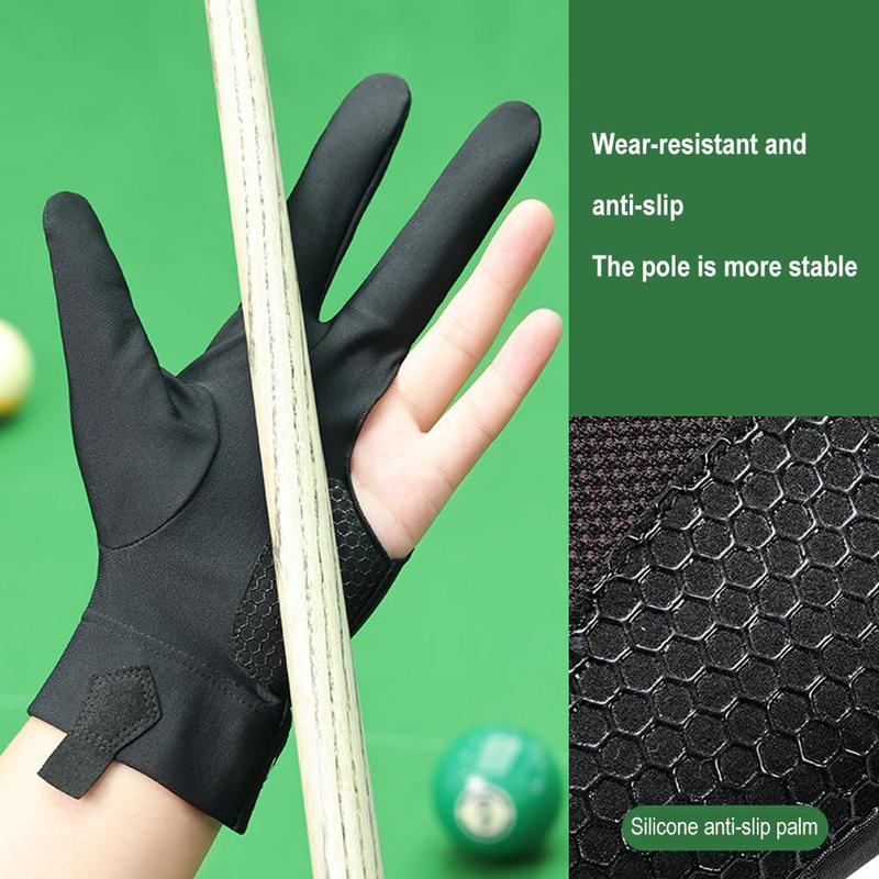 Product Introduction of Professional Pressure Billiards Gloves NonSlip Snooker Gloves with Three Fingers for Optimal G2A0 35