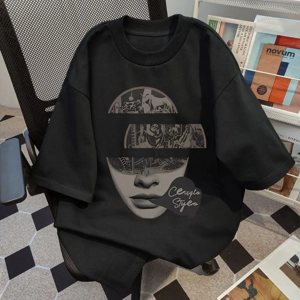 NASA IDOL Kaos oversize distro pria&wanita Hitam Dewasa T-shirt Lengan Pendek Premium Keren ootd korean style C104  Combed Atasan Unisex