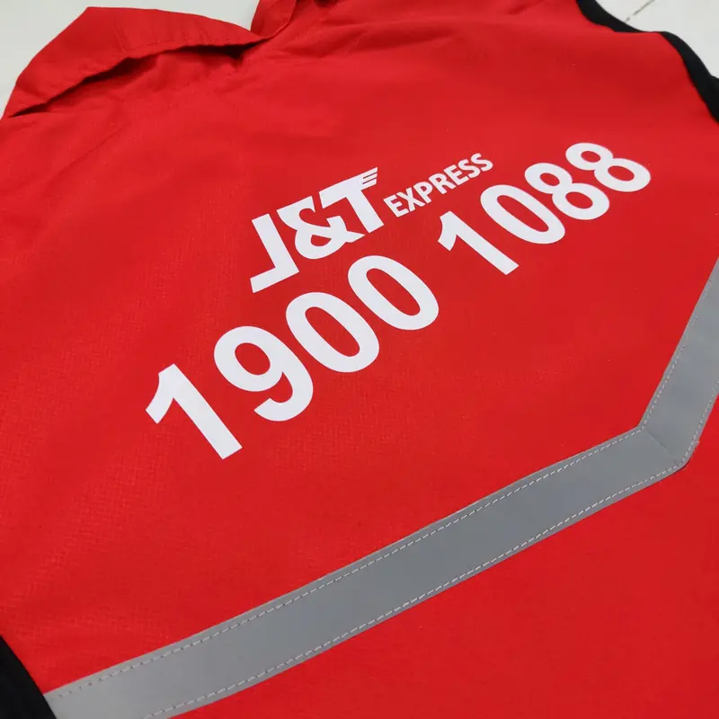 UNI.HCM - Áo khoác NVGH kiểu dáng gile  sát nách màu đỏ j & t vải dù 2
