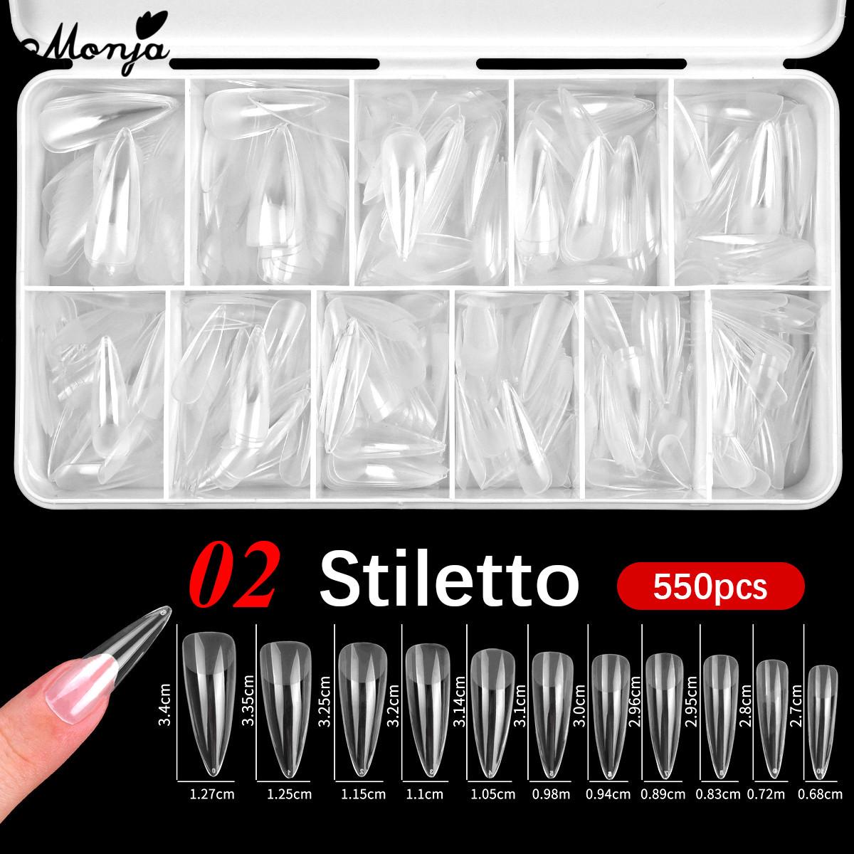 Monja 550Pcs Kuku Palsu Matte Extension Tips Frosted Coffin Almond Oval Square Soft Gel Tips Acrylic Manikur Buatan dengan 6 Bentuk Kuku Monja 550Pcs Kuku Palsu Matte Extension Tips Frosted Coffin Almond Oval Square Soft Gel Tips Acrylic Manikur Buatan dengan 6 Bentuk Kuku