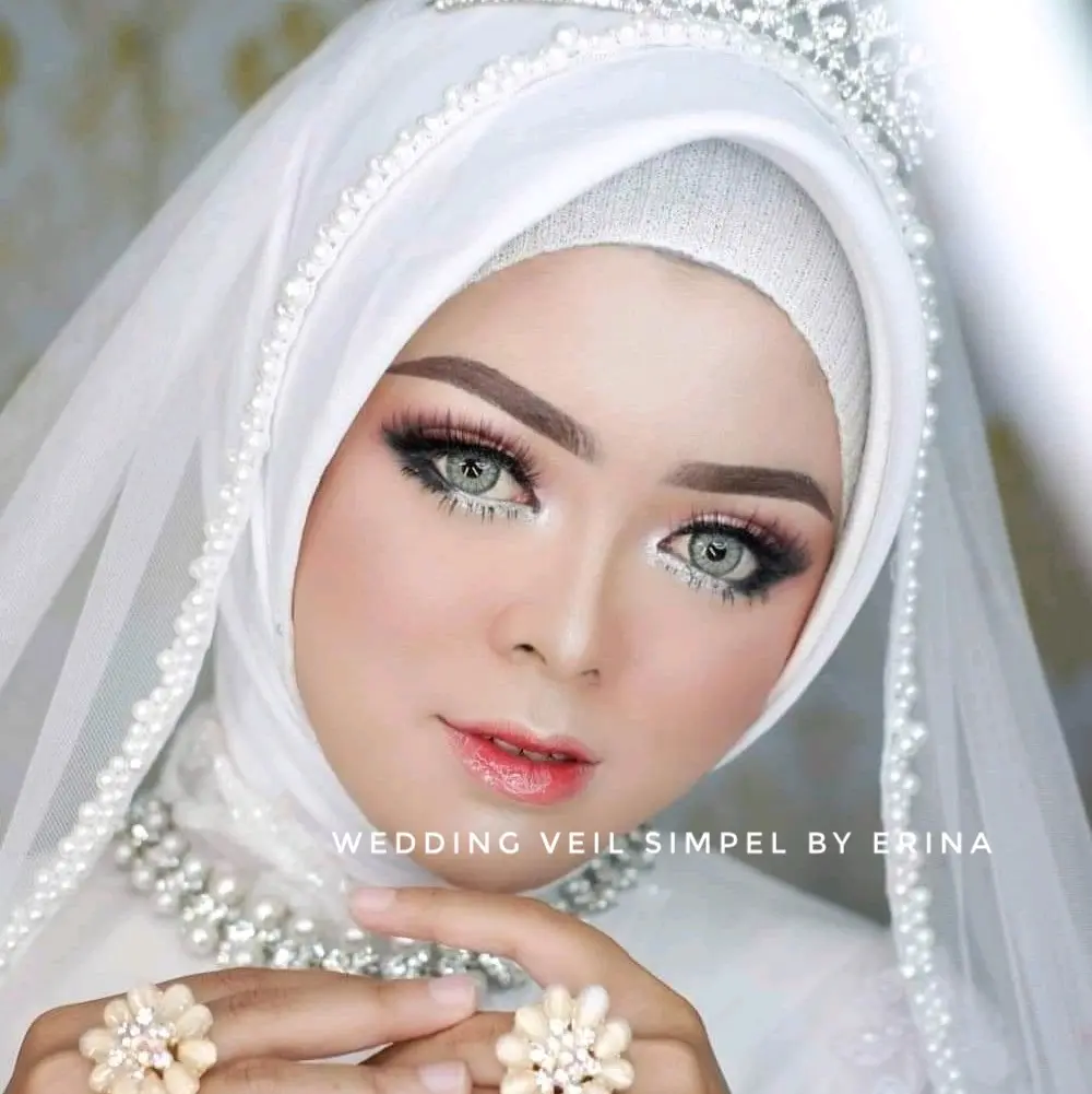 wedding veil mutiara simple / slayer pengantin