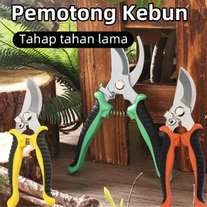 Gunting Pangkas Taman Profesional Baja Tahan Karat Gunting Dahan Pohon Gunting Ranting Tajam Alat Pemangkas Cabang Tanaman Buah Bunga Kebun Rumah Pegangan Anti Selip Ringan Kuat Untuk Perawatan Tanaman