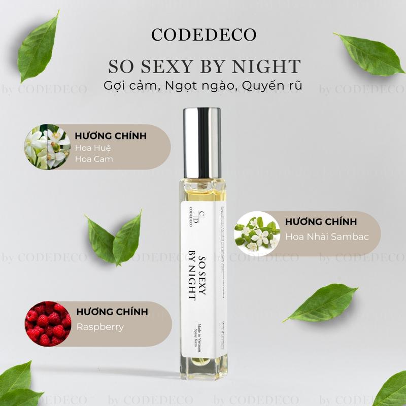 Tinh dầu nước hoa CODEDECO So Sexy By Night EDP 10ml, Gợi cảm, Ngọt ngào 1