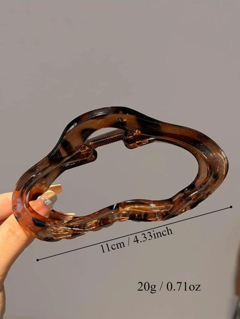 Product Introduction of Cloud Shaped Hollow Out Design Hair Claws (2pcs), Fashionable Hair Accessories for Women & Girls, Minimalist Headwear Suitable for Thick Hair 6