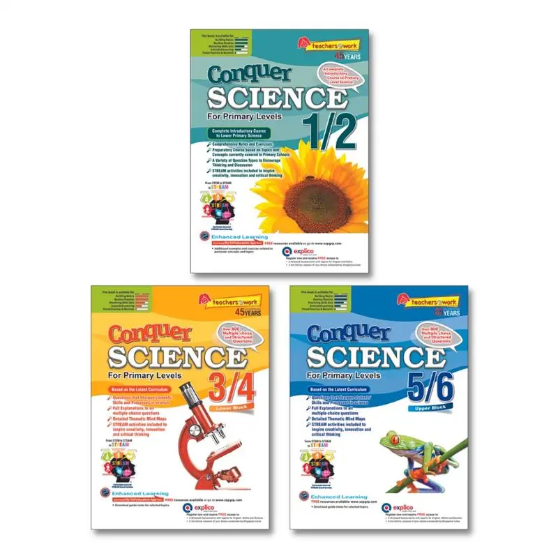 Casual Conquer Science For Primary Levels Book 1 - 6 | Topical | Primary Science School Assessment Books - SAP