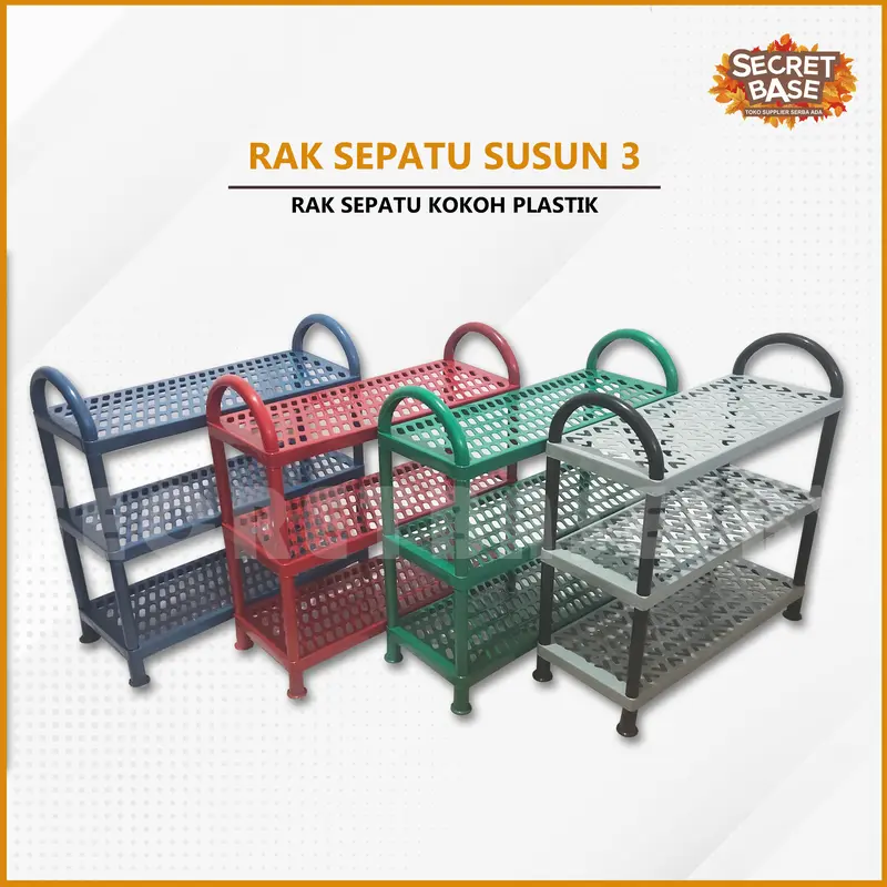 [COD] RAK SEPATU 3 SUSUN - Besar / Tempat Sandal / Rak Sepatu Kokoh 3