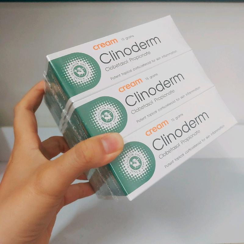   Combo 12 tuýp  kem Clinoderm thoa ngoài da dành cho và hỗ trợ trợ giảm ngứa do dị ứng nhẹ - khối lượng 15g hàng nội địa Thái Lan 