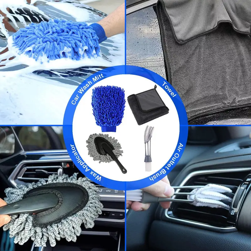 Car Cleaning Tool Set, Car Wash Tool Set, Car Cleaning Kit, Car Detailing Brush Set, Car Wash Accessories, Professional Car Cleaning Tools 7