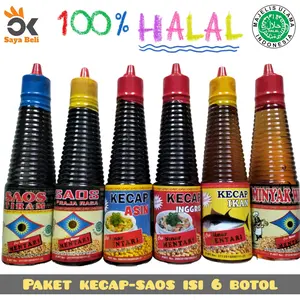 Paket 6 In 1 Isi Saos Tiram Praja Rasa Kecap Inggis Kecap Ikan Minyak Wijen Kecap Asin/ Bumbu Masakan Tuminasan Seafood Organik Rendah gula Alami Rendah lemak Botol