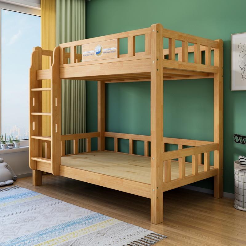 {SG Sales}Double Decker Bed Frame Double Bed Loft Bed High Low Solid Wood Bunk Bed Wooden Bed Bunk Multi-functional Kids Bed Frame With Storage Drawer Mattress Children Kids Bed 2