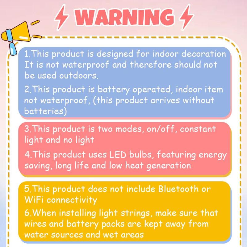 Moon & Star Shaped LED Night Light, Battery Powered LED String Light, Hanging Decorations for Home Decoration Party 4