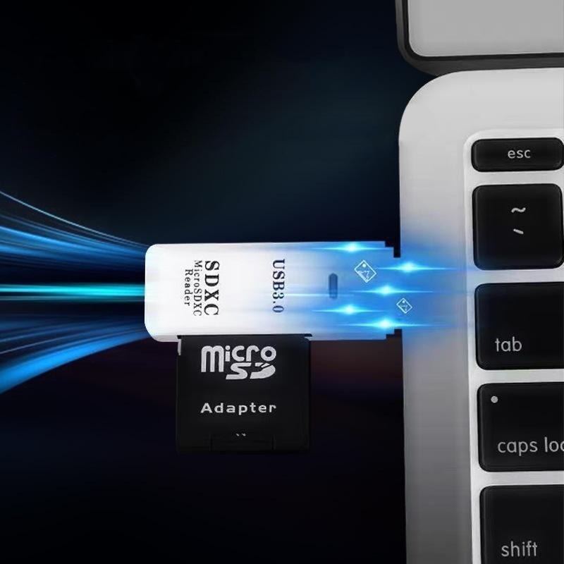 2 in 1 USB 3.0/2.0 Micro SD Card Reader, 1 Count High Speed Multifunctional Data Transfer Card Reader, Compatible with SD Memory Card, TF Card, Phone & Computer 6