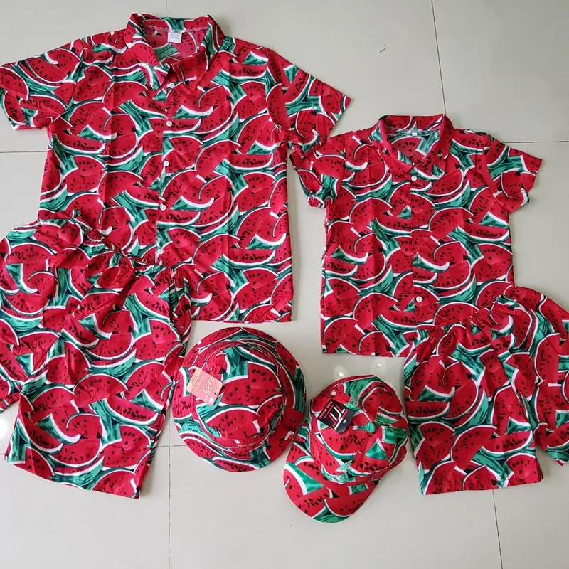 BIGSIZE (7 - 120 KÝ) - SÉT BỘ ÁO QUẦN GIA ĐÌNH HẤU ĐỎ NAM NỮ ĐỀU MẶC ĐẸP, VẢI KATE THÁI 2