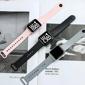 Jam tangan LED Digital rubber fashion import pria wanita termurah