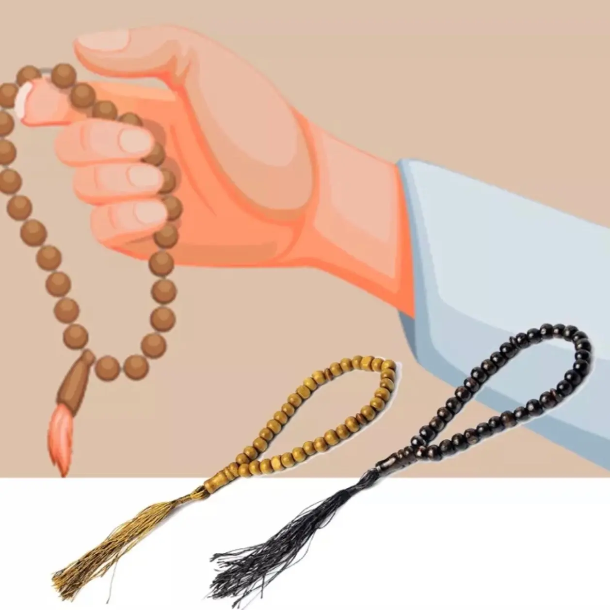 Tasbih ตัซเบียะห์ ลูกประคำ ใช้ซีเกร ลูกปัด