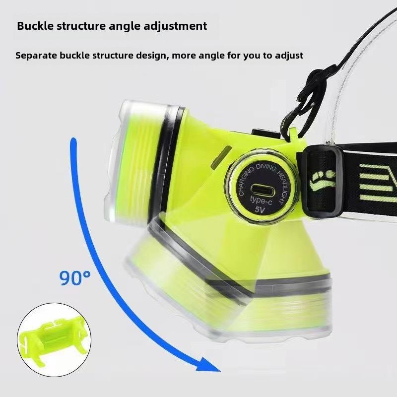 Product Introduction of New cross-border strong light diving headlight outdoor head mounted headlight long range high-power LED waterproof headlight 8