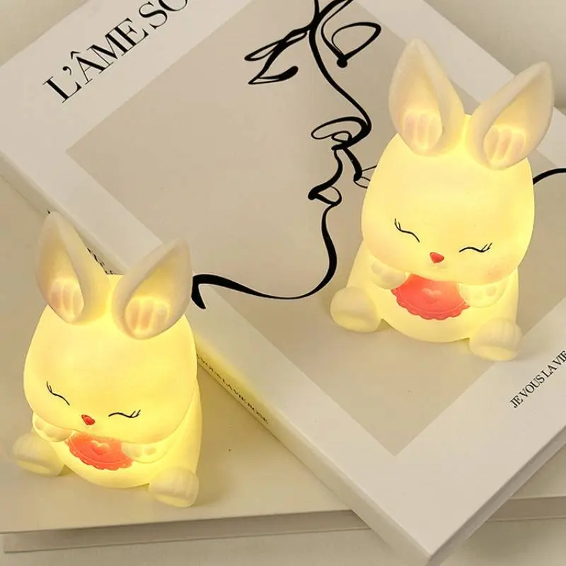 Cartoon Rabbit Night Light Cute Table Lamp Decorative Bedside Light Gift For Girls