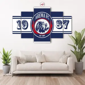 COD 1 SET Pajangan Hiasan dinding AREMA FC Poster Kayu Wall Decor 5 pcs
