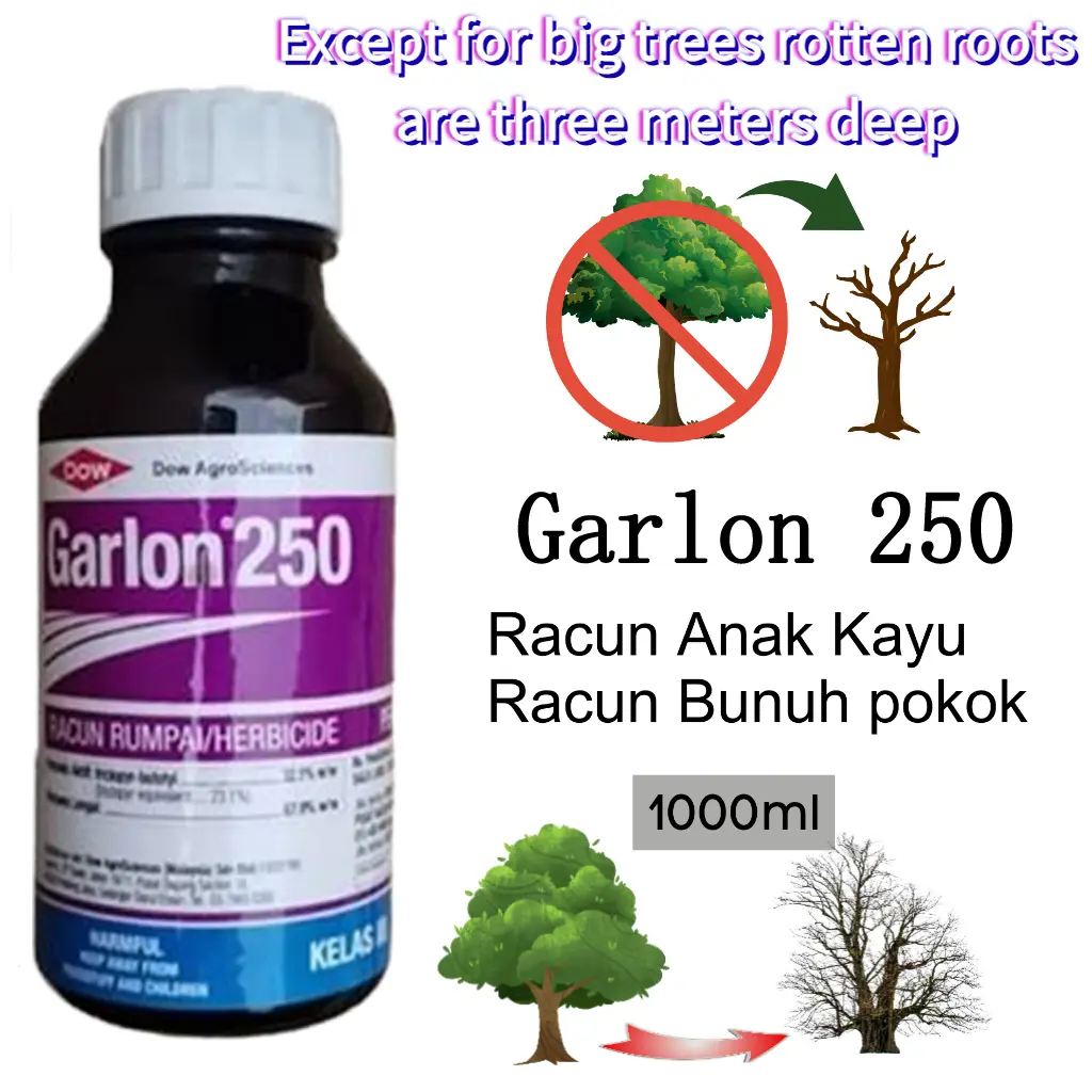 destroy the tree 500ml Dow Garlon 250/Cadet Herbicide/herbicide-kill trees  and timber 4L Dow Garlon 250 250ml 500ml 1000ml 1L 4L hextar Ranger 250  (poison kill tree great) A - TikTok Shop Malaysia