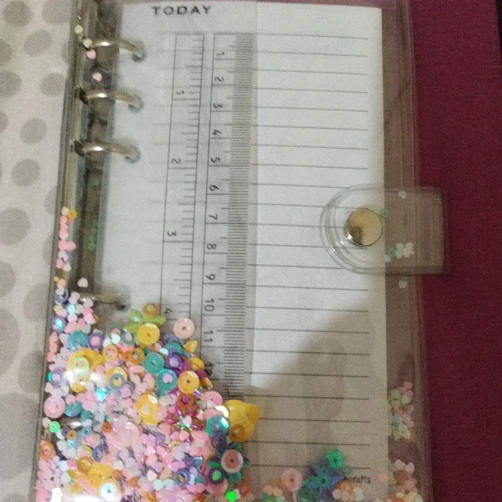 Paket Binder Sequins A6, penggaris, kertas