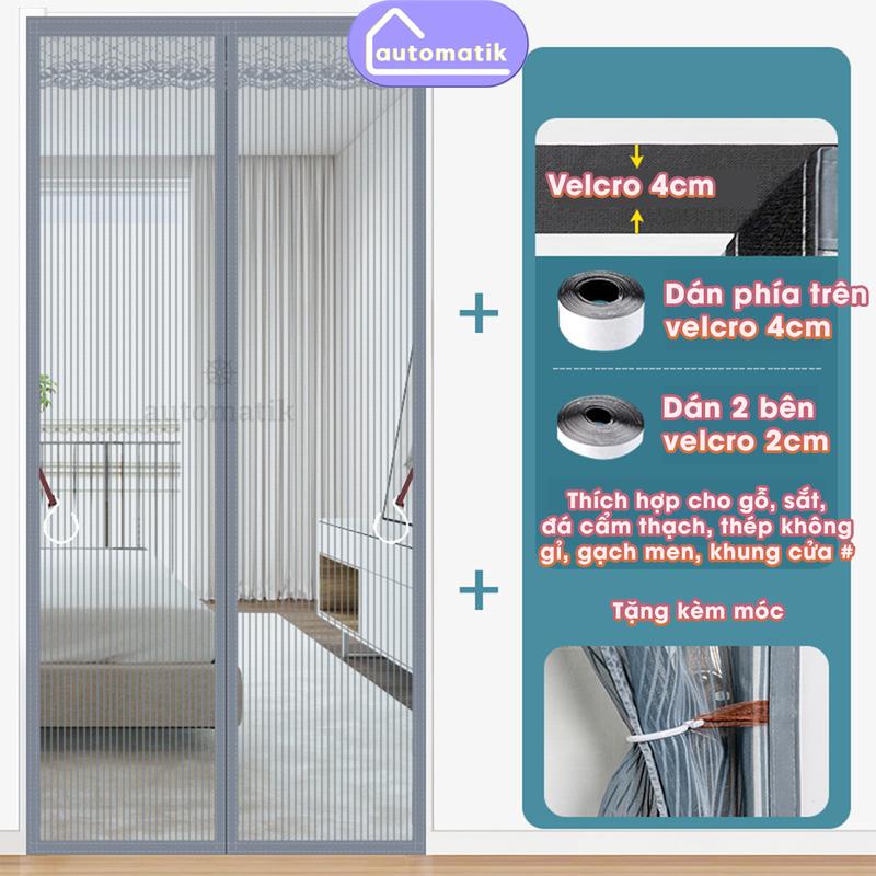 Rèm Lưới Chống Muỗi Cửa Sổ Chống Nắng Nam Châm Phòng Khách Bụi Côn Trùng Trang Trí An Toàn Không Huỳnh Quang Cách Âm Lưới 1mm Automatik