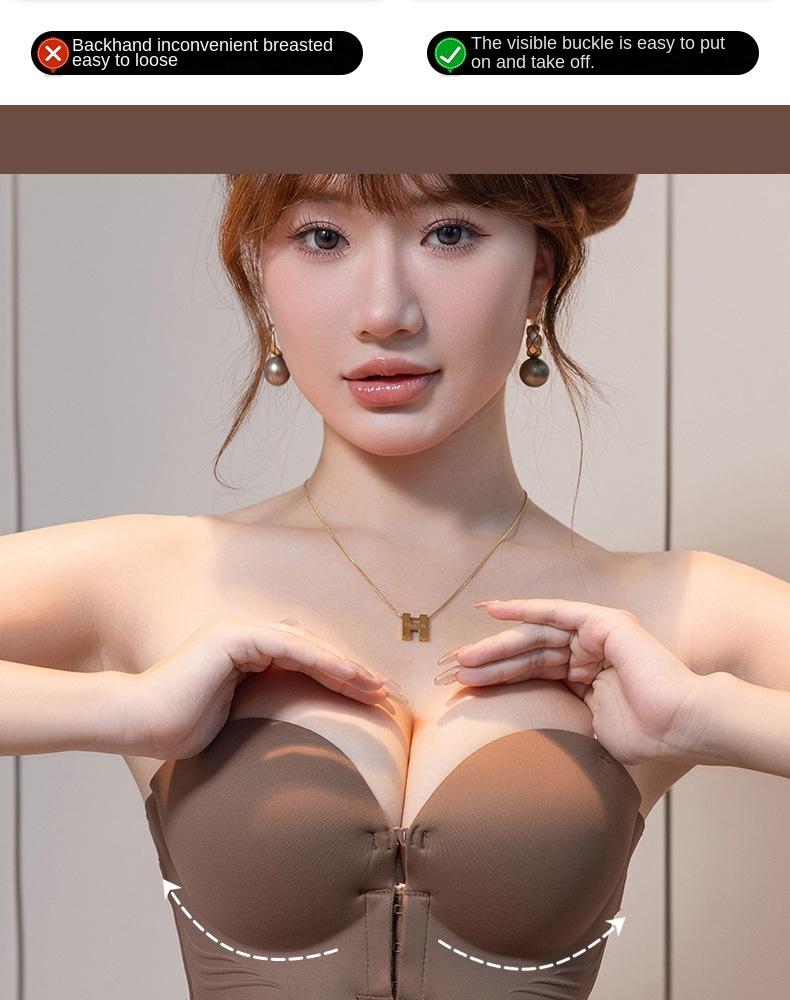 Product Introduction of Áo Ngực Gợi Cảm, LSJ, Không Dây Khóa Trước, Chống Trượt, Ngực Nhỏ Chun, Thoải Mái, Áo Ngực Dép nữ quai Kính gắn nón 12