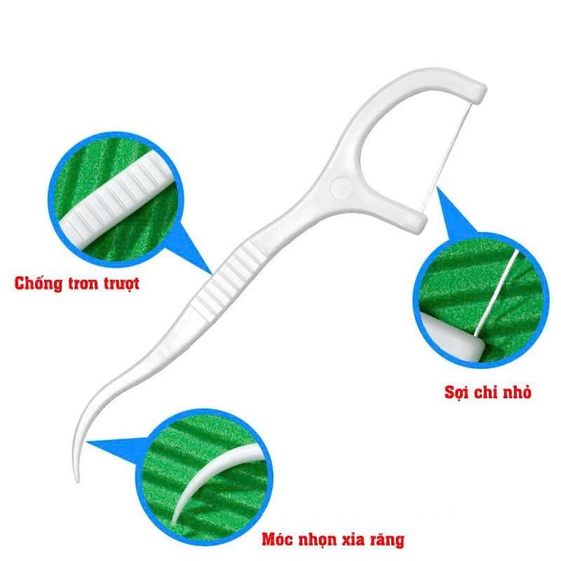 Combo 20 hộp 1000 Chiếc Tăm Chỉ Nha Khoa Xỉa Răng Trắng - Vệ Sinh Sạch Sẽ Kẽ Răng Chân Nướu Chăm Sóc Răng Miệng