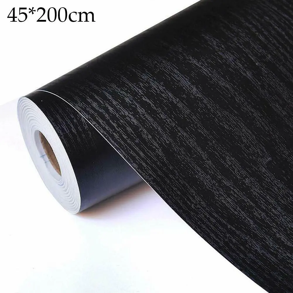 สติ๊กเกอร์กันน้ำแบบมีกาวในตัว 45x200cm เม็ดสีดำบริสุทธิ์ Y2A5