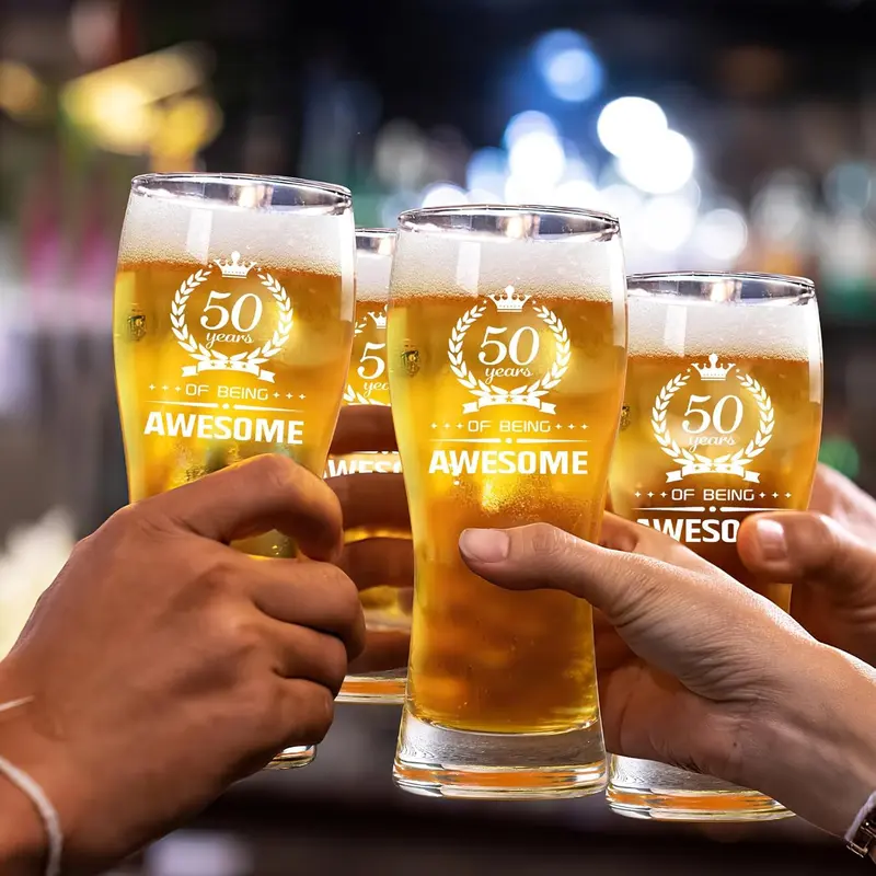 Joymaking Personalised Pint Glass 15oz for Men's 50th Birthday Gifts 4