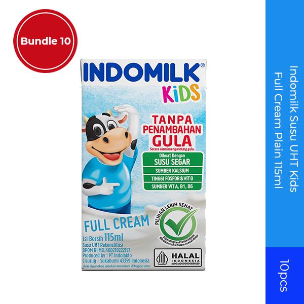 Gambar Indomilk Susu UHT Kids Full Cream Plain 115ml - Bundle 10 - Spesifikasi dari Super Grosir Mama Kota Administrasi Jakarta Selatan Tokopedia