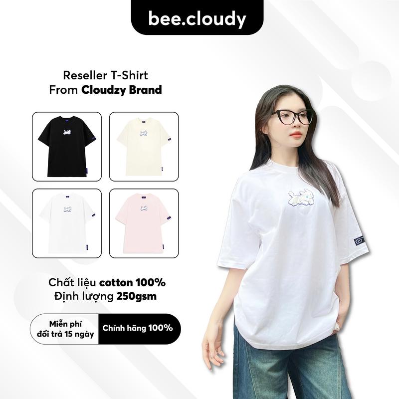Áo phông nữ nam local brand unisex tay lỡ thun form rộng teen cổ tròn oversize cotton màu đen trắng tee CLOUDZY CLOUDOG Menswear Hồng Top Áo Thun
