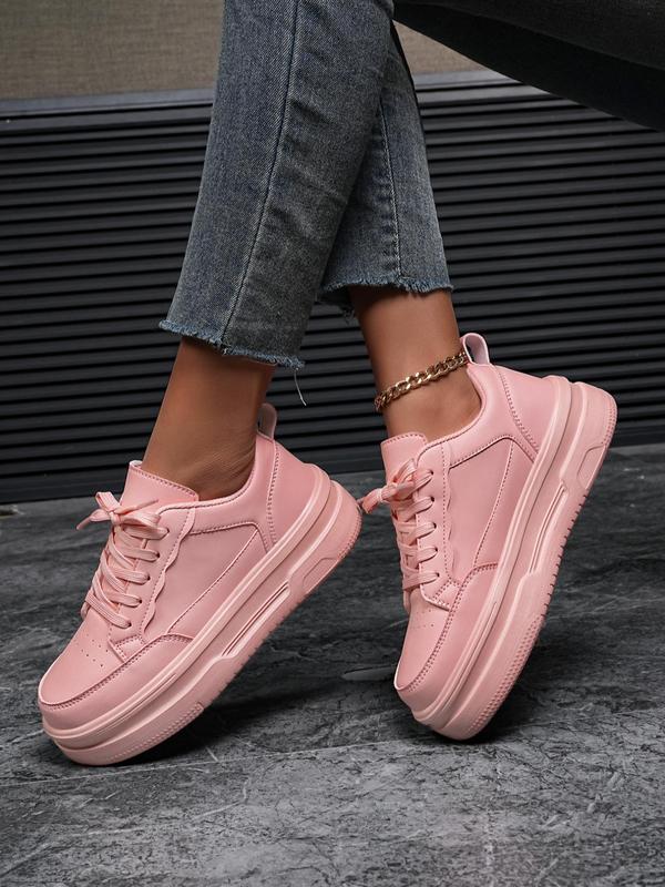 Women's Fashionable Low Top Sneakers, Casual Breathable Comfortable Sports Shoes, Female All-match Round Toe Shoes for Daily Wear 1