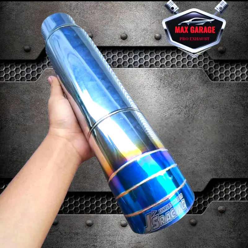 Tailpipe Knalpot Mobil merk JS RACING Diesel dan RESONATOR DIESEL untuk Pajero,Innova,Hylux,L300, kendaraan bbm solar DLL Asli Gas Mesin mobil solar bukan untuk Motorcycle 5