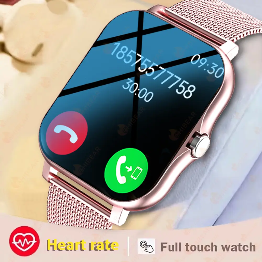 1pc 2024 Smart Watch for Men Women Gift 1.69' Full Touch Screen Sports Fitness Watches Bluetooth Calls Digital Smartwatch