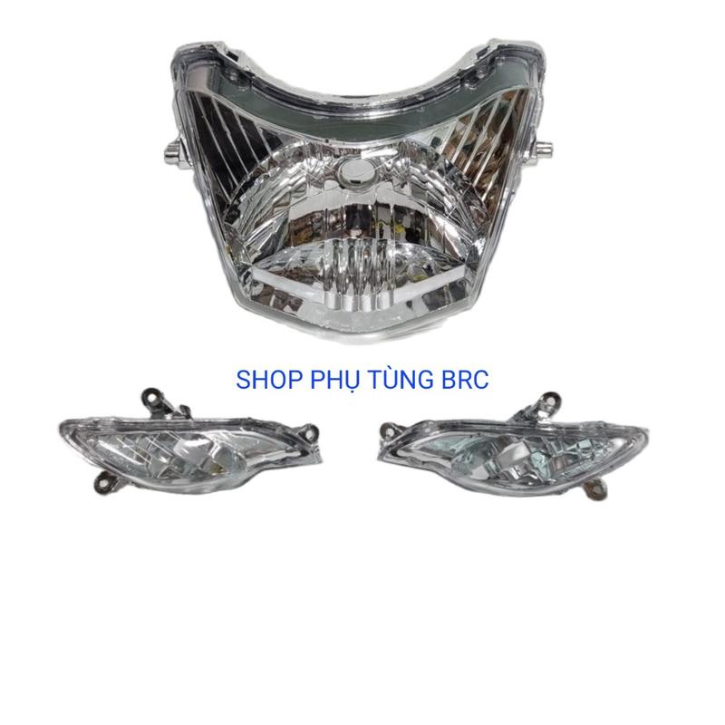 Combo pha đèn + xi nhan trước xe Wave RS 100 Wave A 2006 - 2016 Wave A110 đời 2017 trở lên bánh dĩa bánh đùm.