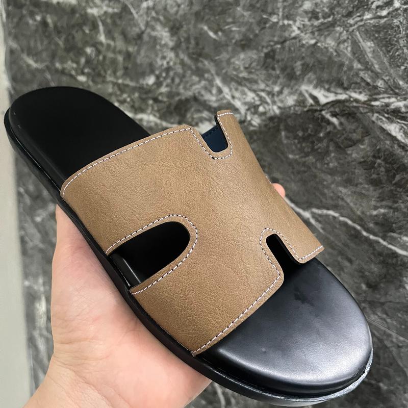 Dép nam nữ thời trang cao cấp chữ H Original Leather Open Sandal